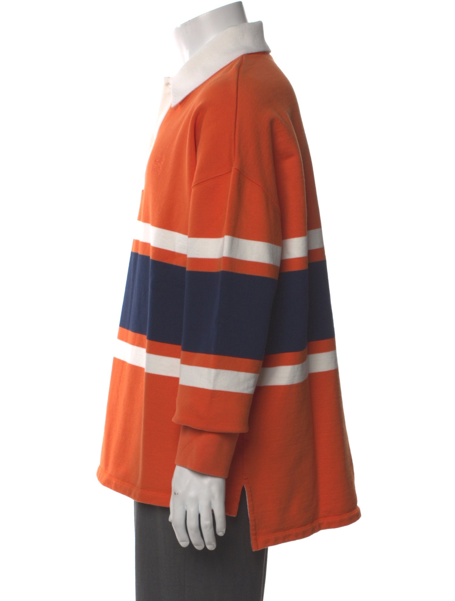 Loewe Colorblock Pattern V-Neck Polo Shirt w/ Tags