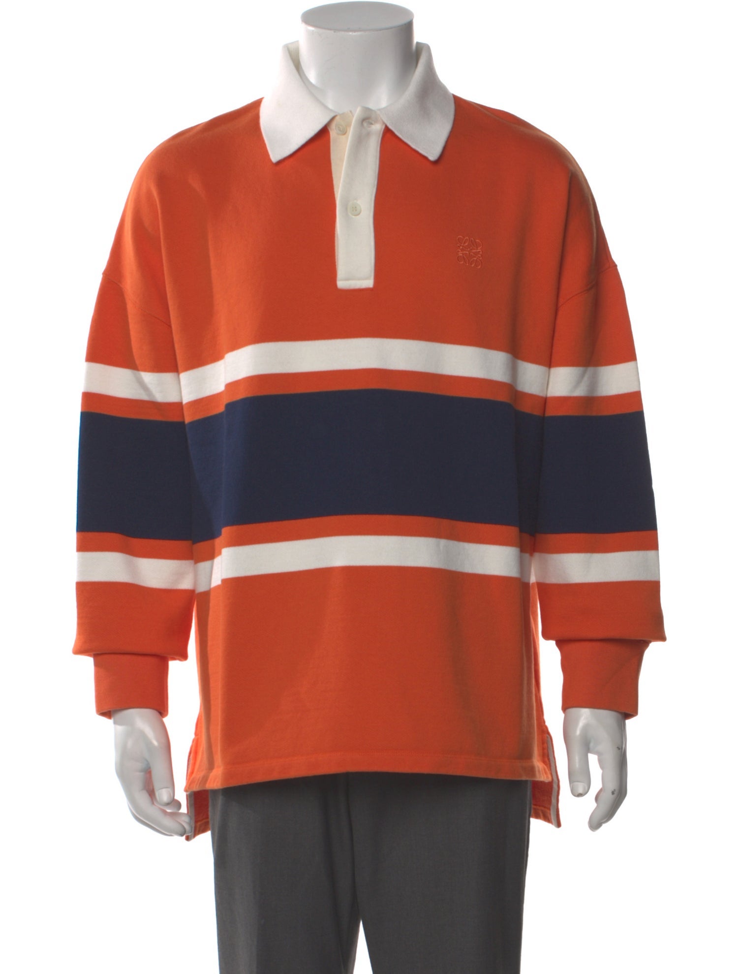 Loewe Colorblock Pattern Collar Polo Shirt w/ Tags