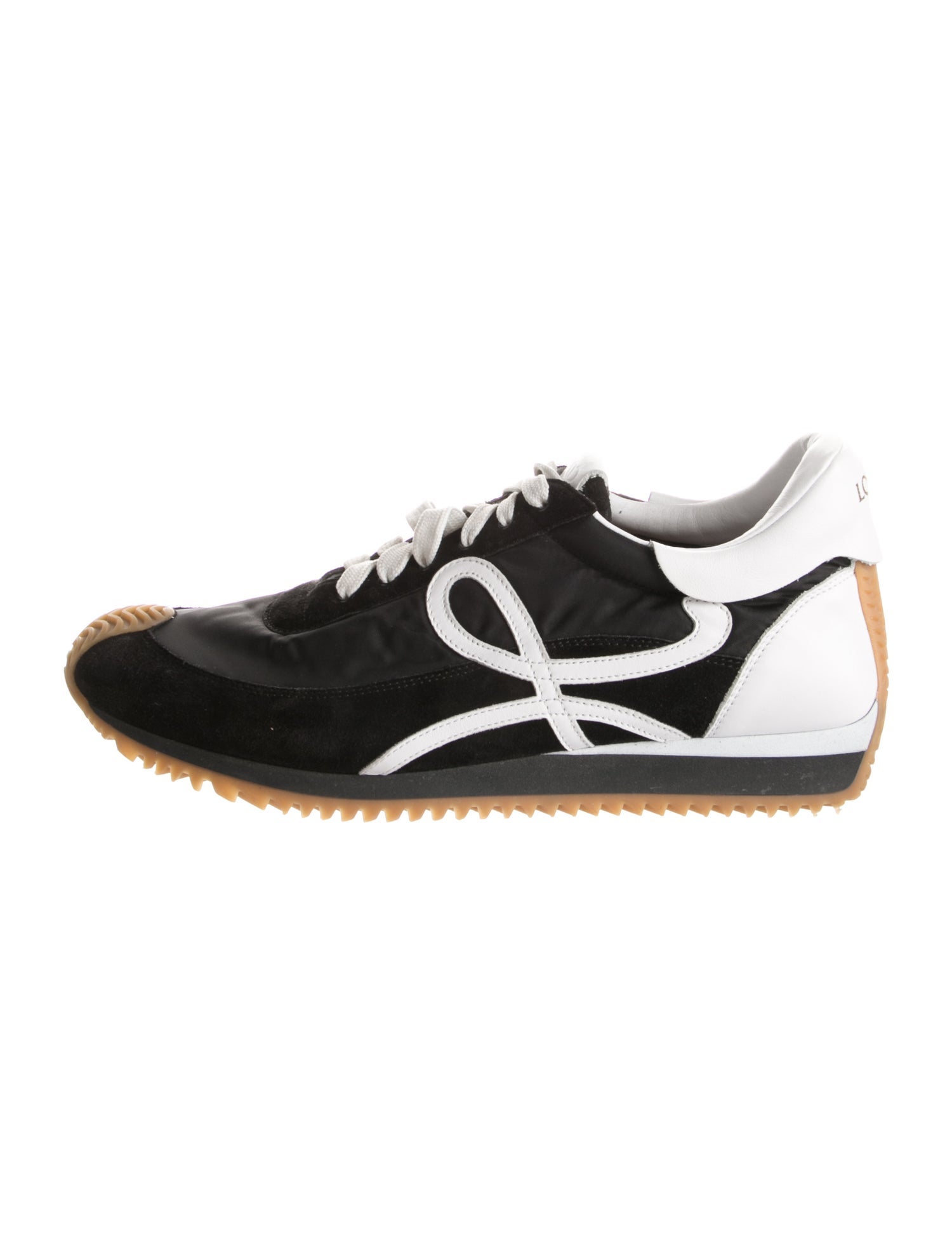 Loewe Suede Colorblock Pattern Sneakers