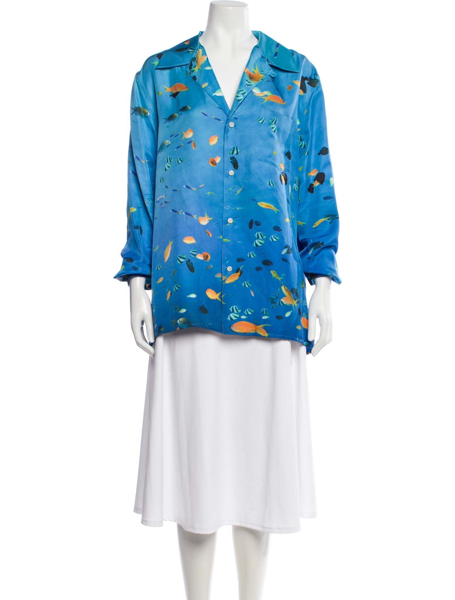 Loewe Silk Graphic Print Shirt