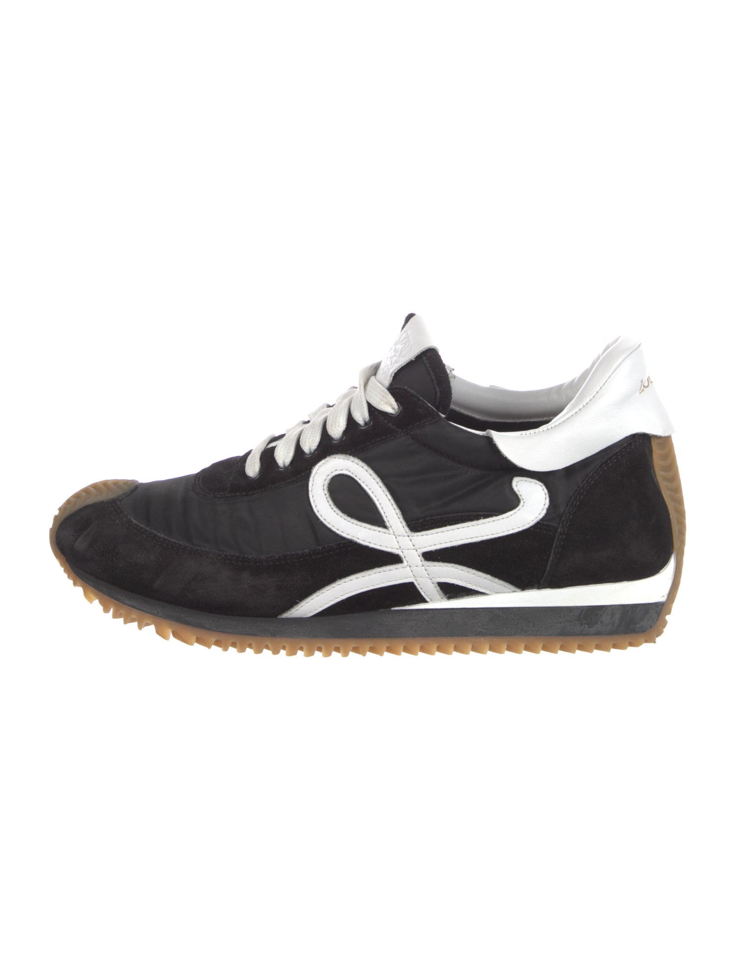 Loewe Suede Leather Trim Embellishment Sneakers