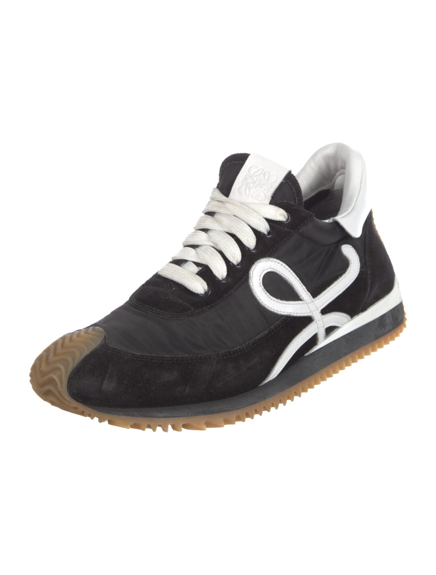 Loewe Suede Leather Trim Embellishment Sneakers