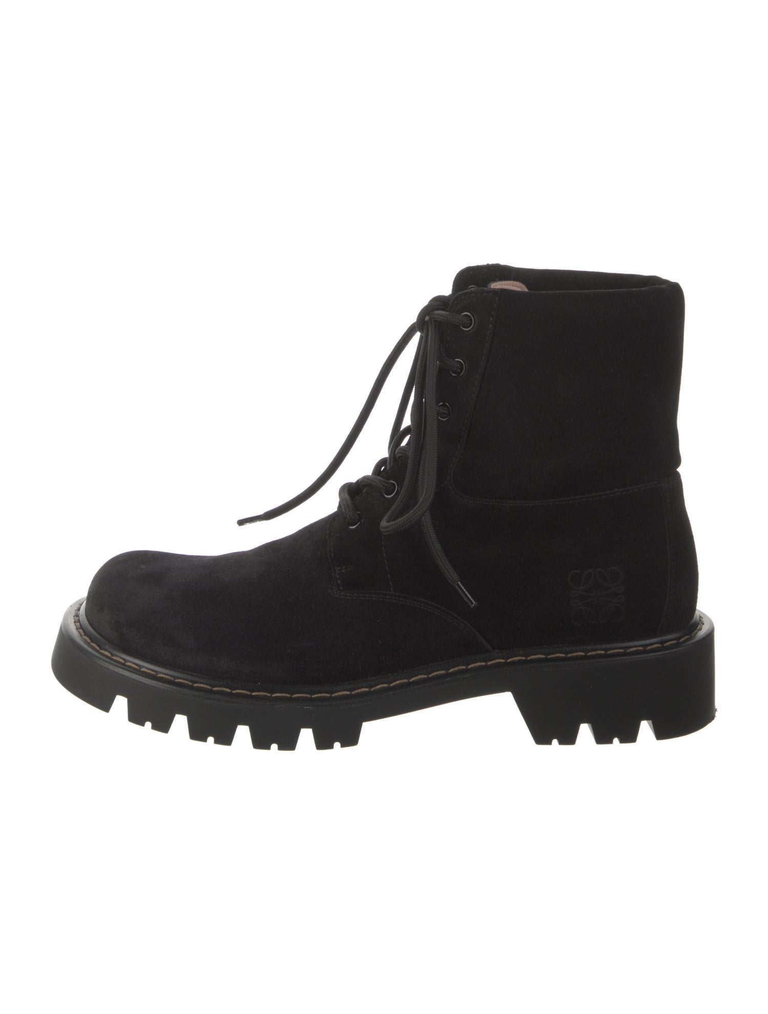 Loewe Suede Lace-Up Boots