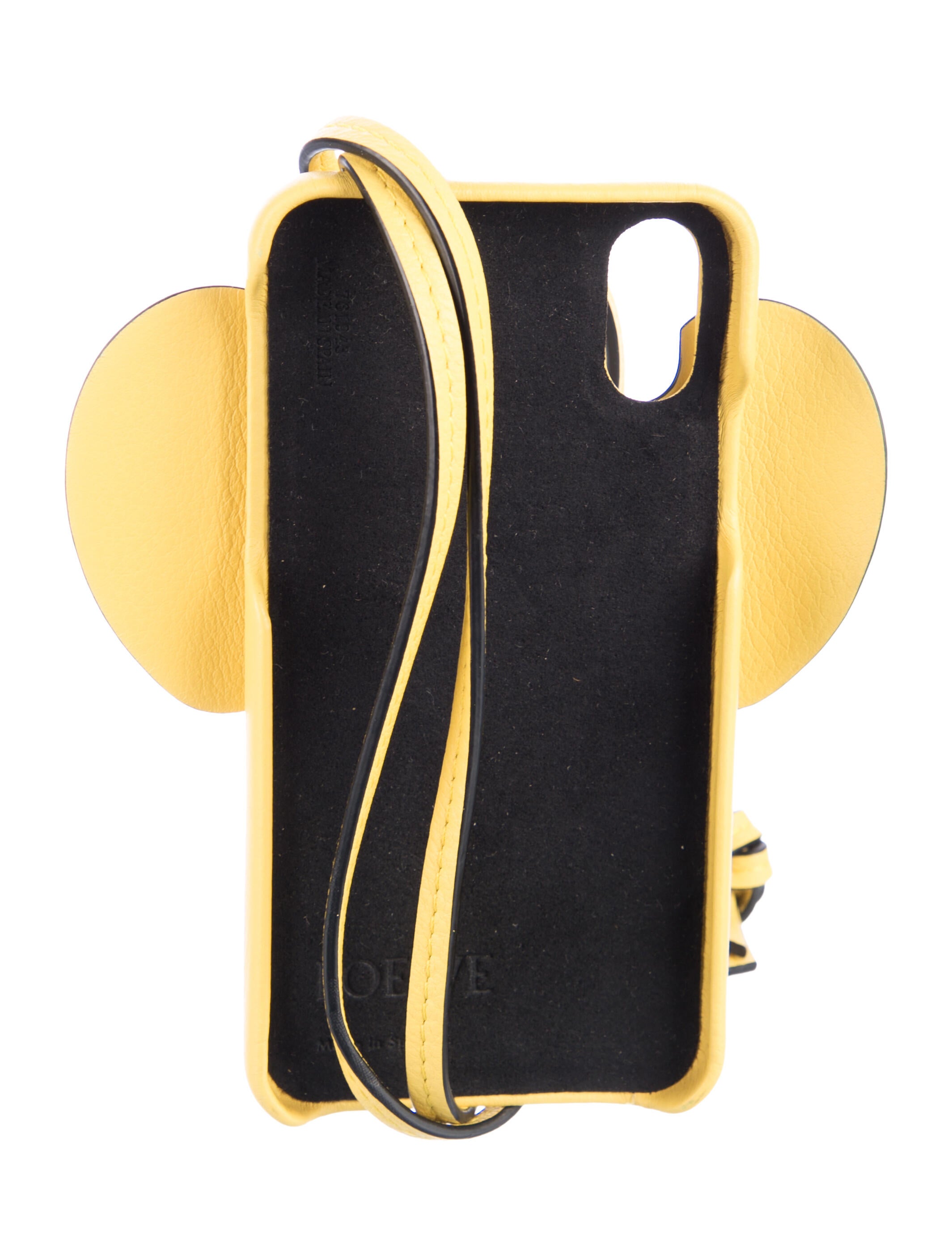 Loewe Leather yellow elephant phone case with strap