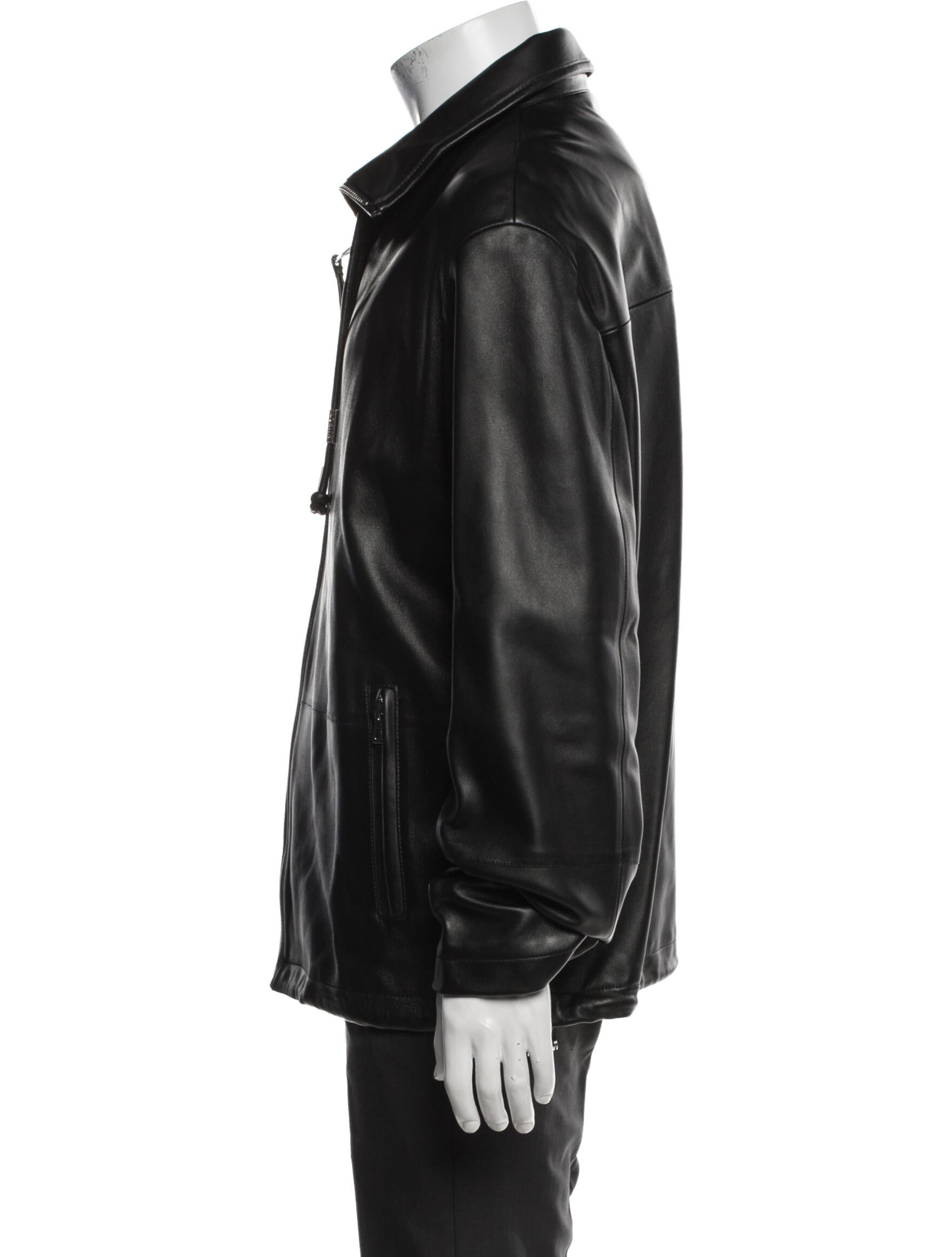 Loewe Signature Logo Lamb Leather Bomber Jacket