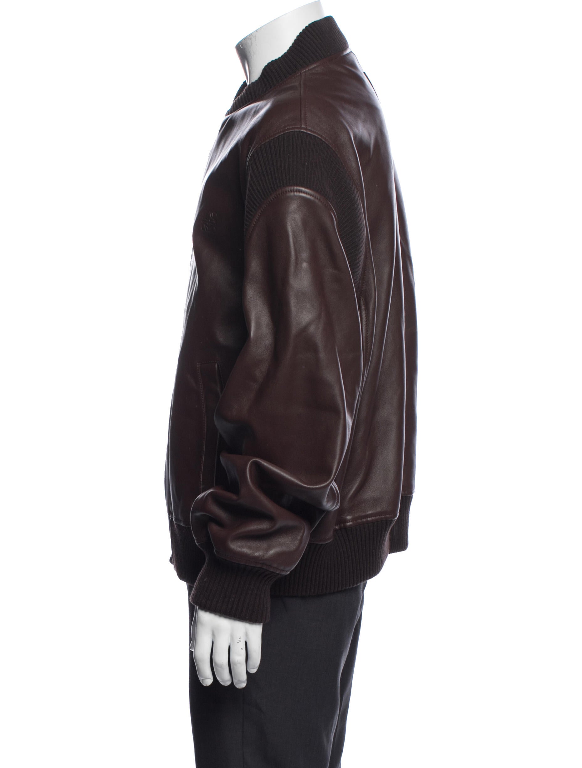 Loewe Anagram Lamb Leather Bomber Jacket w/ Tags