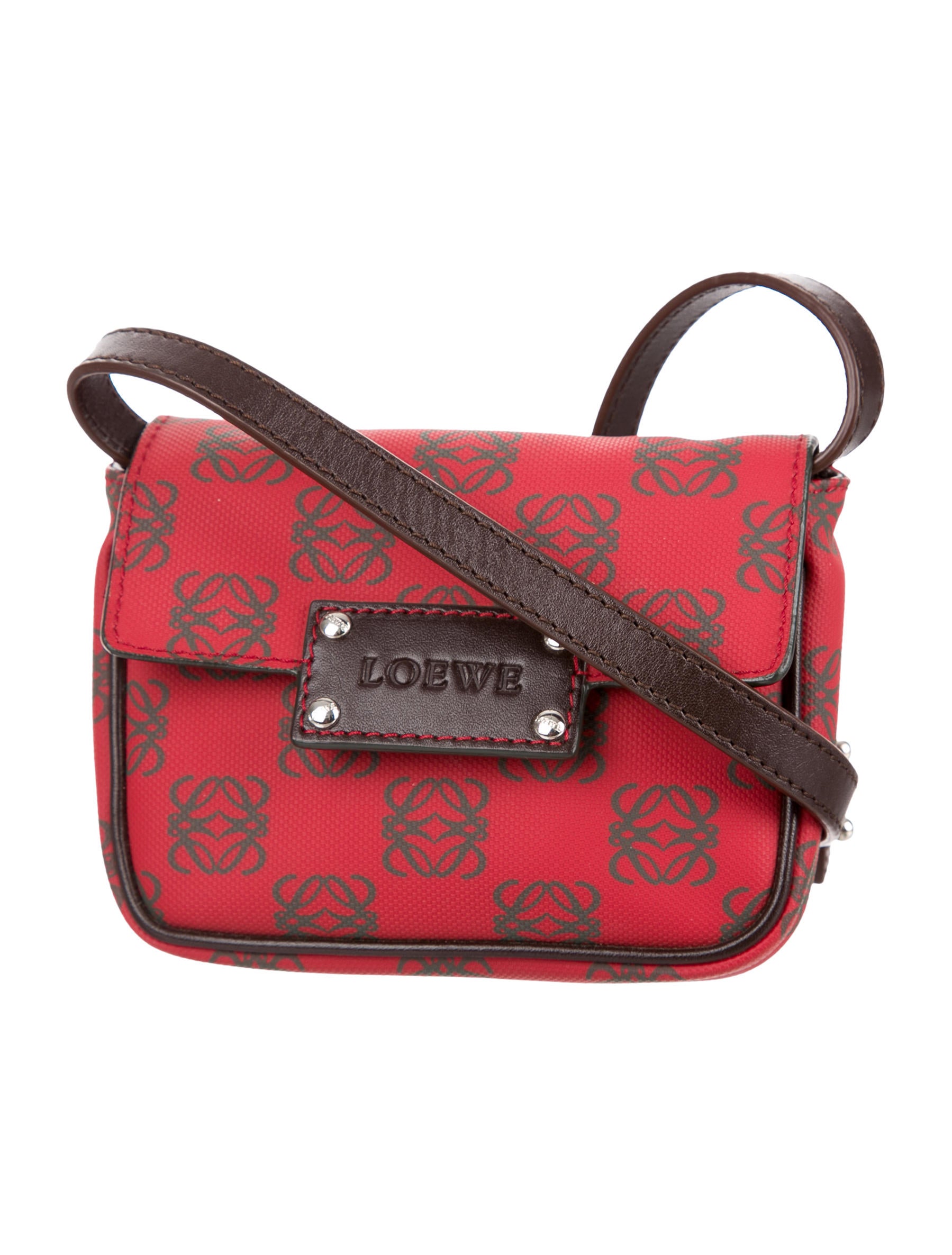 Loewe LeatherTrimmed Crossbody Bag Handbags LOW21412 The RealReal