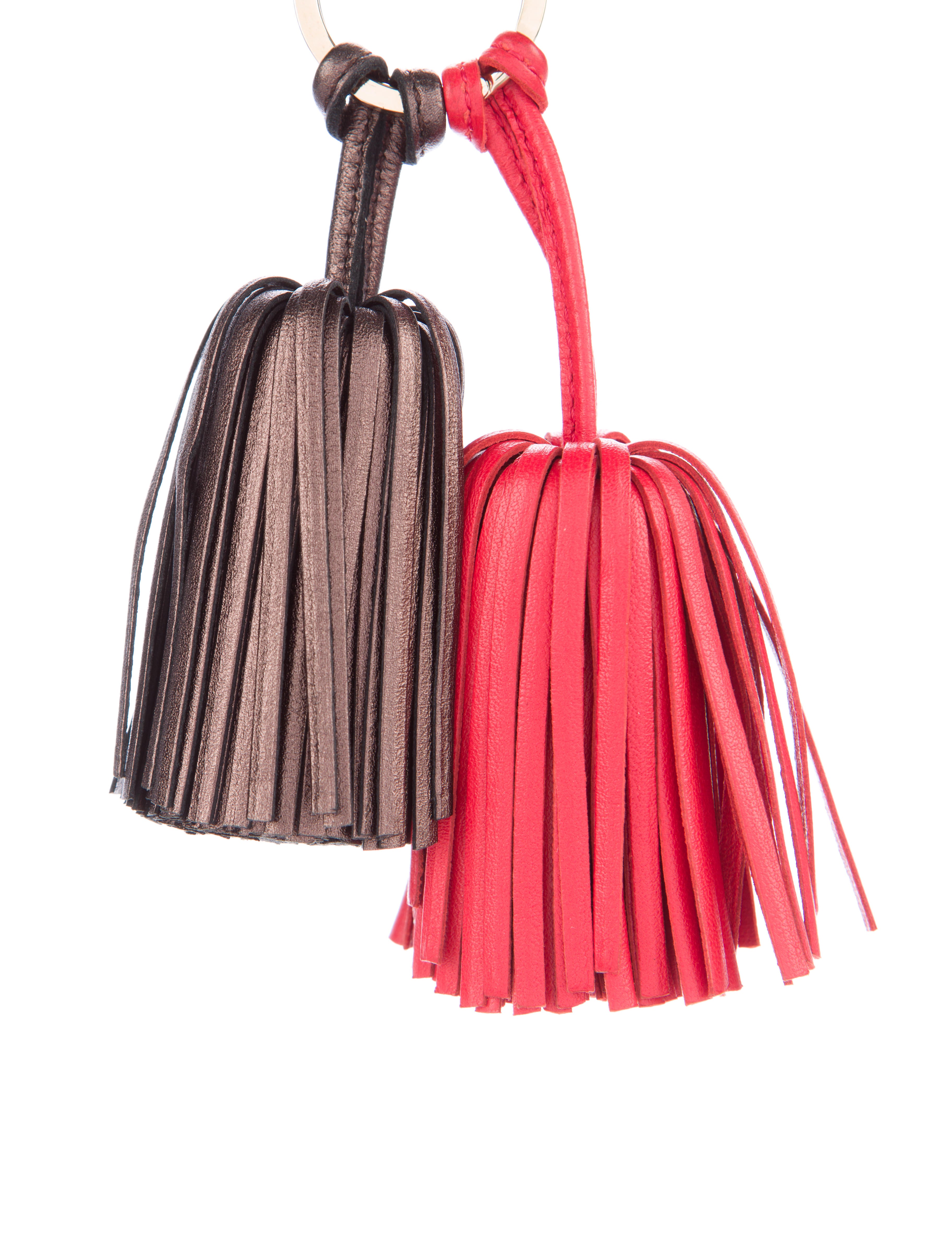 Loewe Leather Fringe Keychain Accessories LOW21439 The RealReal