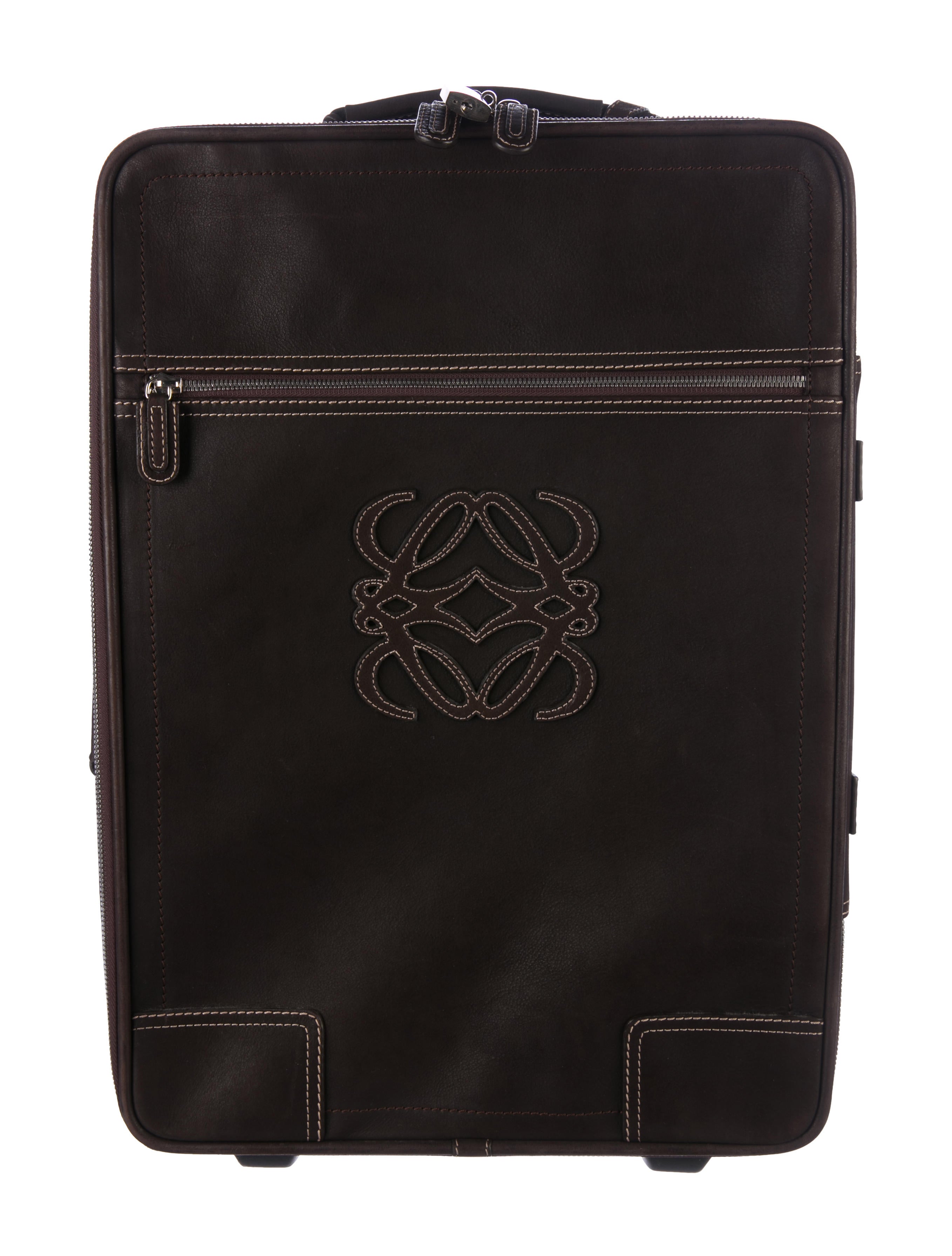 Loewe Leather Rolling CarryOn Luggage LOW22441 The RealReal