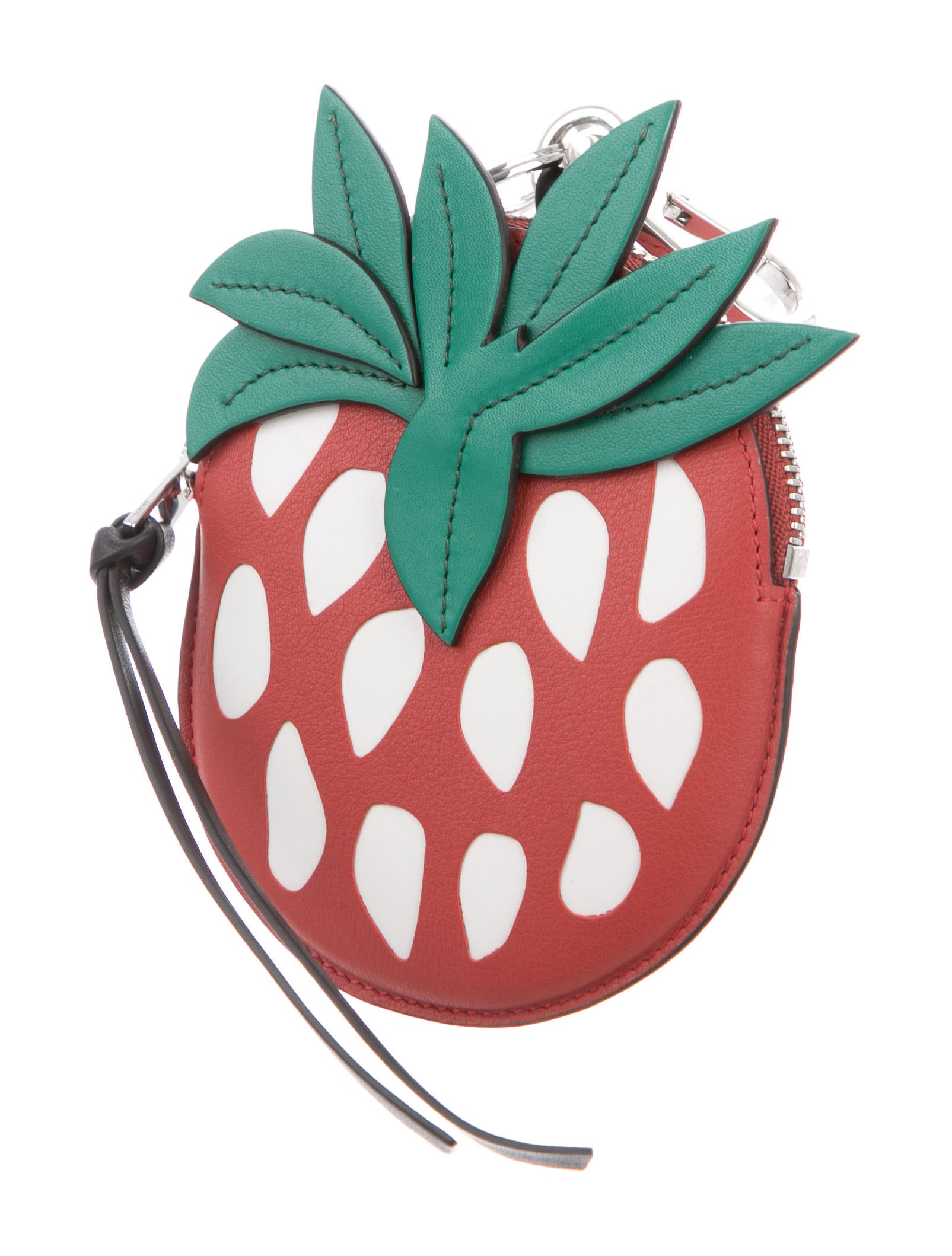 Loewe Strawberry Coin Purse Key Chain - Red Wallets