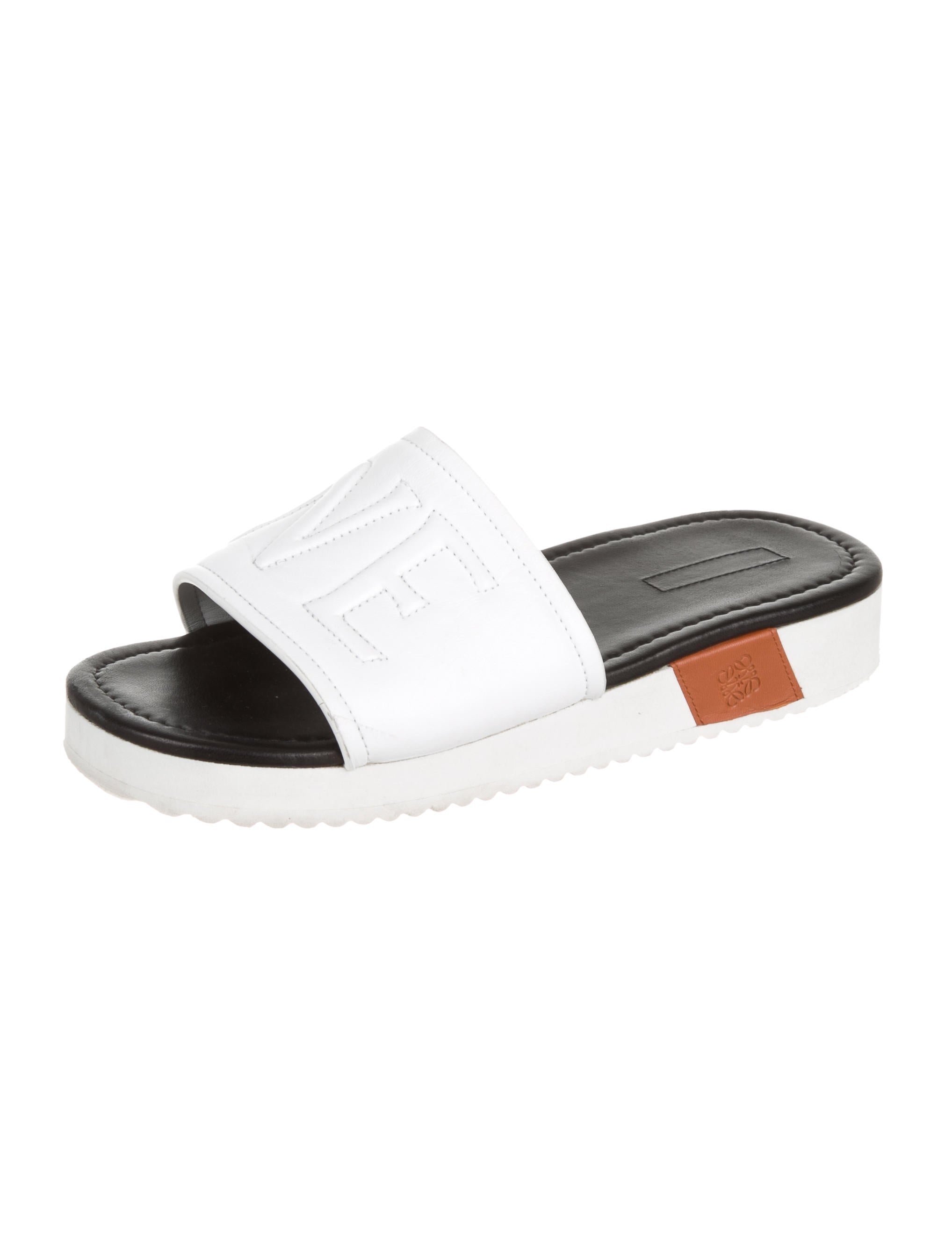 Loewe Logo Slide Sandals - Shoes - LOW24203 | The RealReal