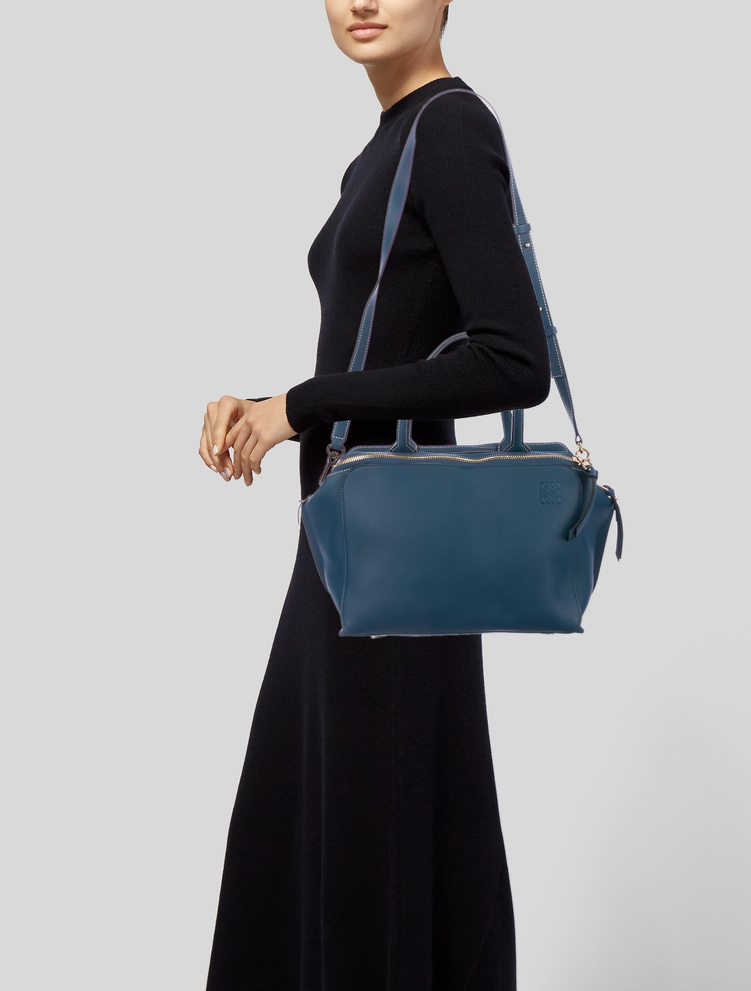 Loewe Triple-Zip Tote - Blue Satchels, Handbags - LOW24275 | The