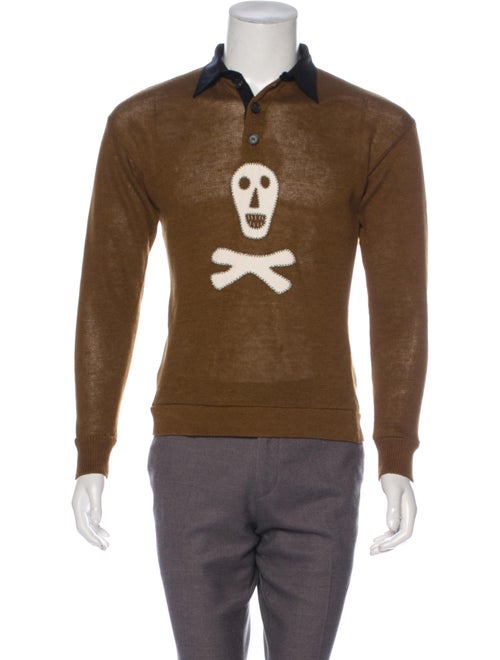 Loewe Embroidered Polo Sweater multicolor