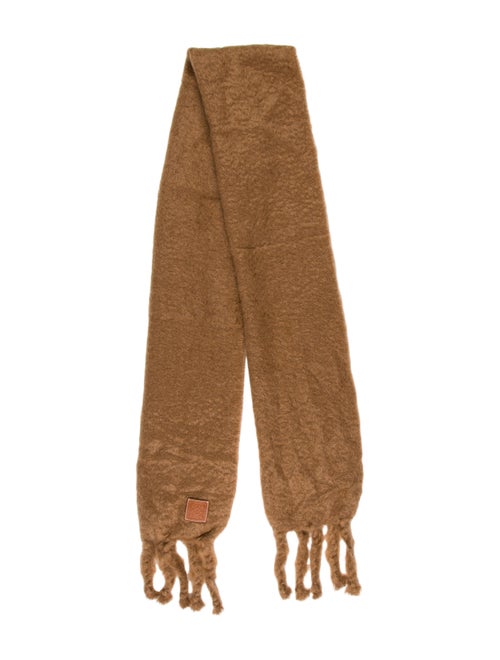 Loewe Oversized Mohair Wool Scarf Tan