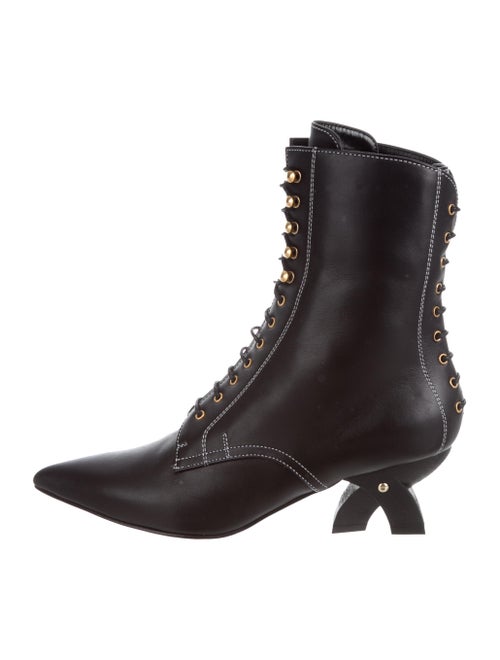 Loewe Leather Ankle Boots Black