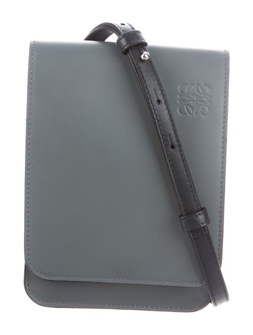 Loewe Gusset Flat Crossbody Bag silver