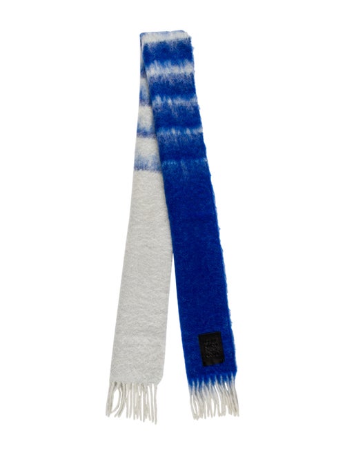Loewe Mohair Blend Scarf blue