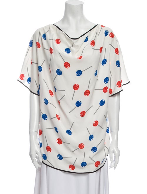 Loewe Silk Printed Blouse White