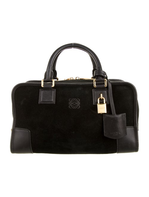 Loewe Amazona Suede 28 Bag Black