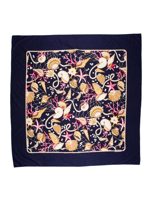 Loewe Printed Cotton Scarf Navy