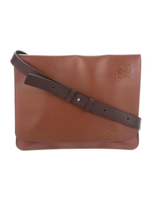 Loewe Gusset Messenger Bag Brown