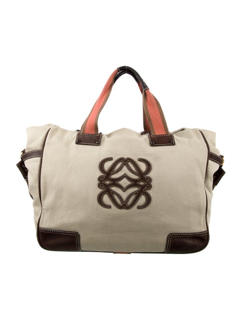 Loewe Canvas Satchel Bag Gold