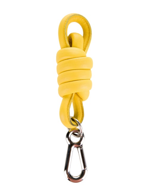 Loewe Leather Knot Keychain Yellow