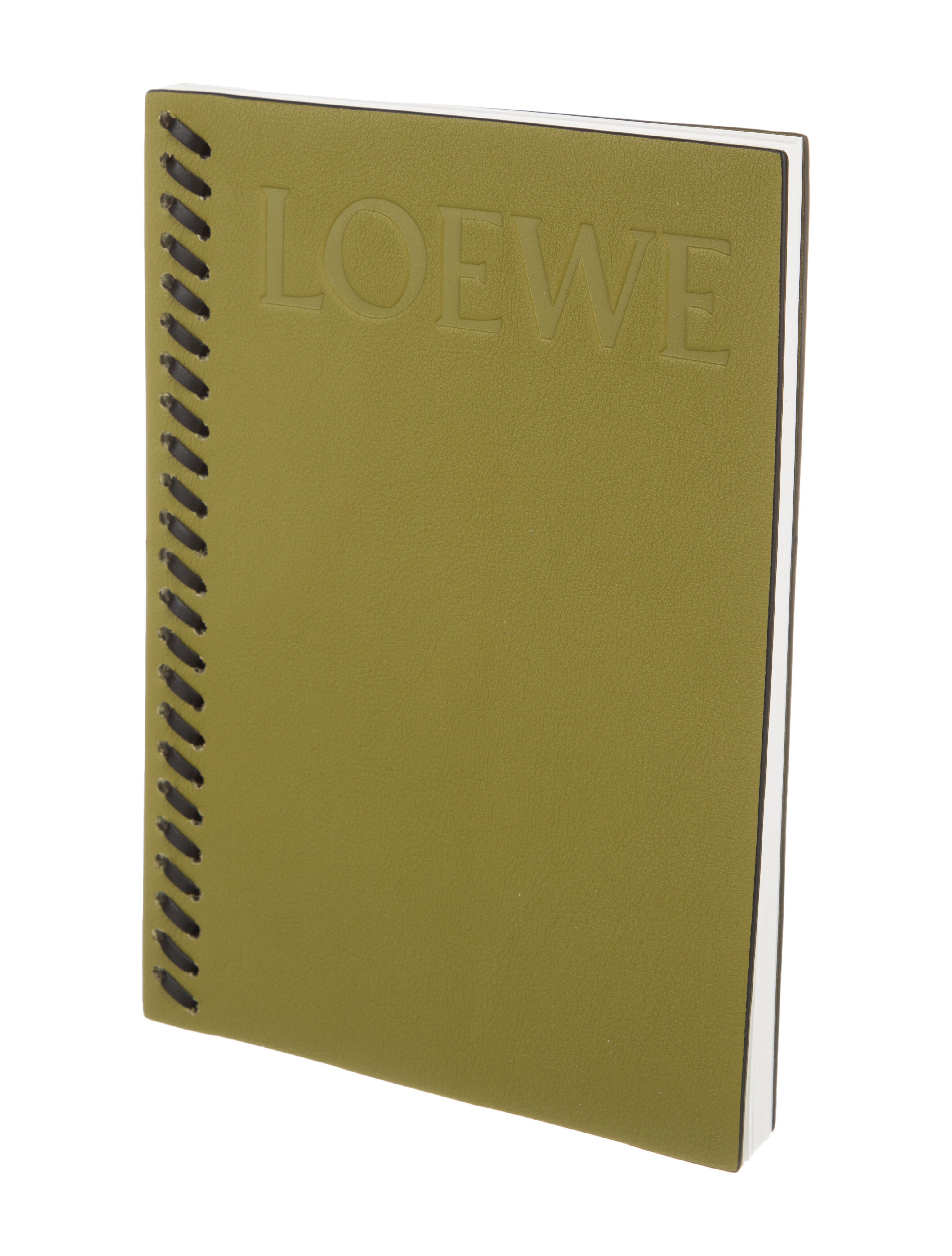 Loewe Leather Logo Notebook - Black Books, Stationery & Pens