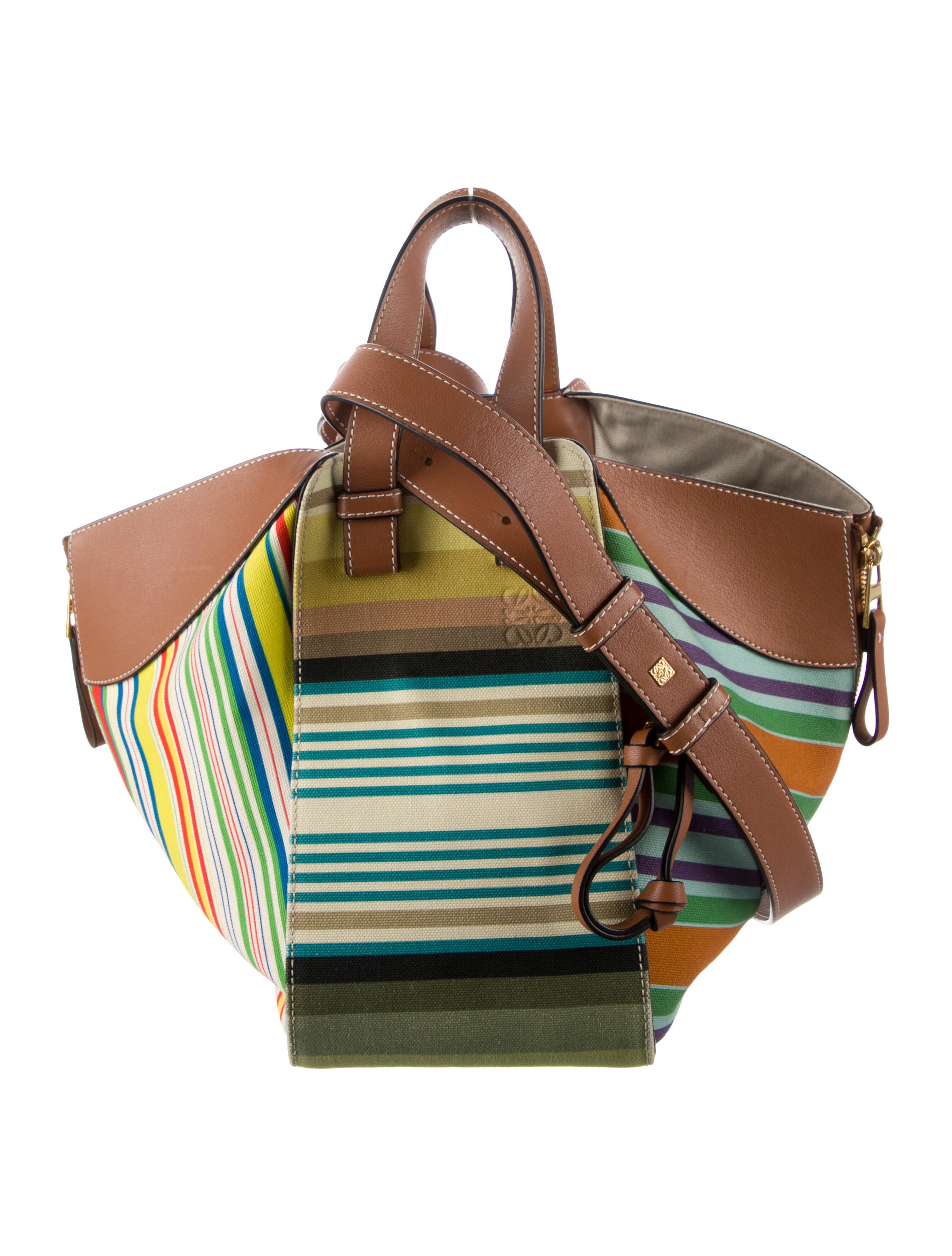 Loewe Stripe Canvas Hammock Bag