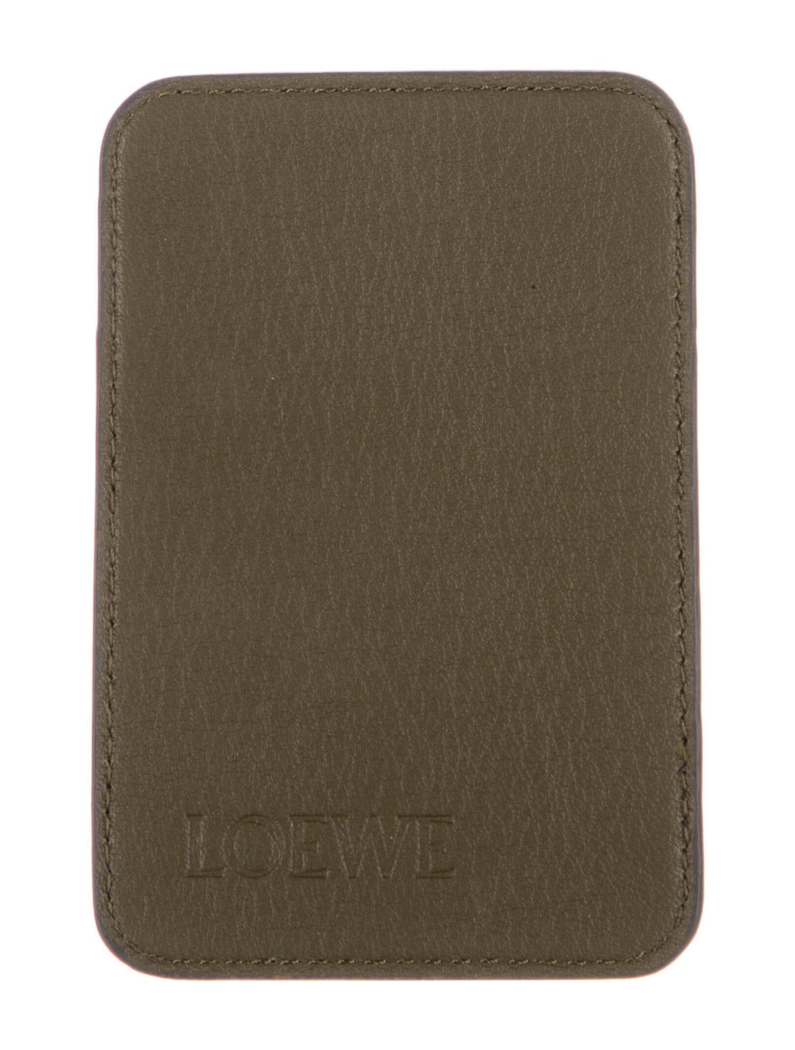 Loewe iPhone Puzzle Magnet Card Holder Leather Wallet - Green