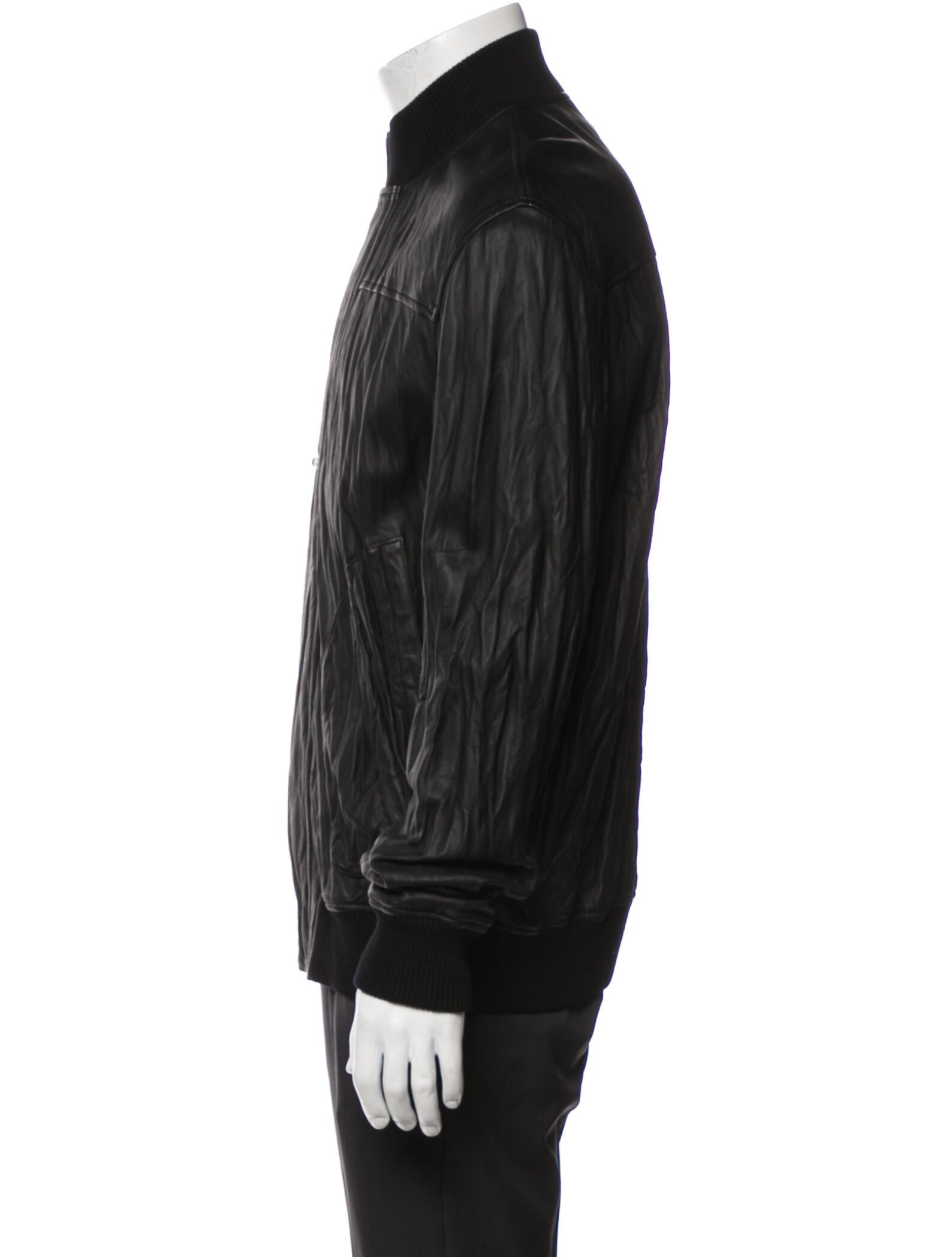 Loewe Lamb Leather Bomber Jacket w/ Tags Black Outerwear, Clothing