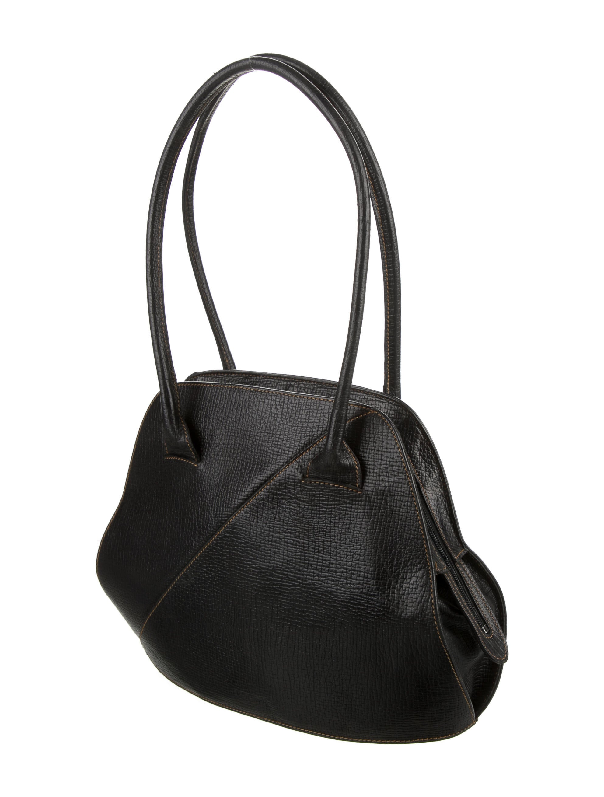 Loewe Vintage Leather Shoulder Bag Black Shoulder Bags, Handbags