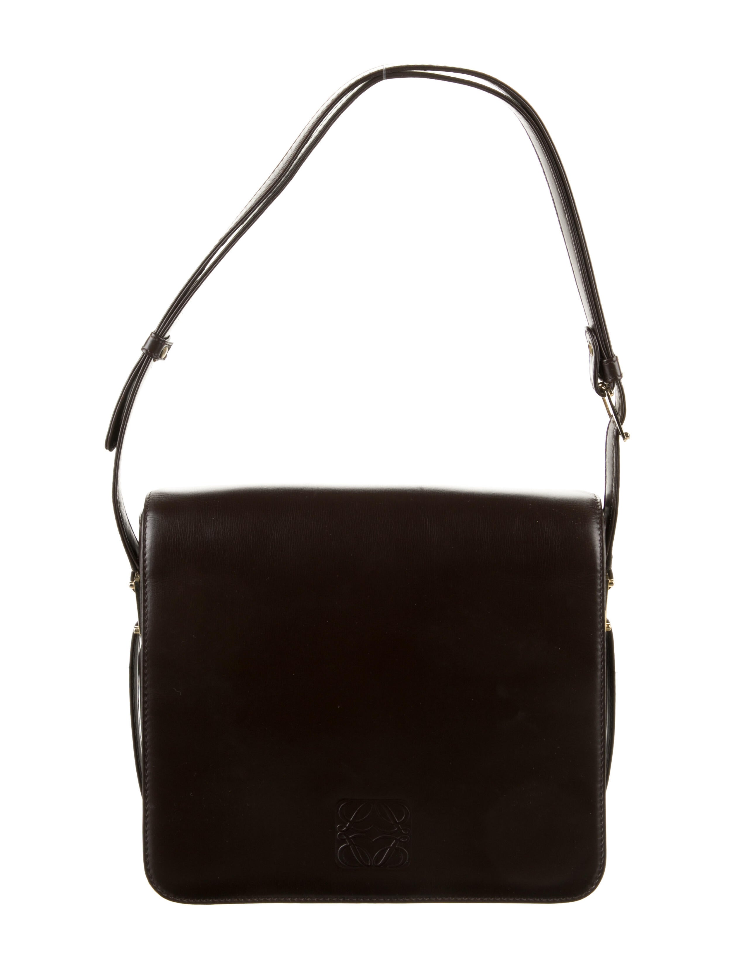 Loewe Vintage Leather Shoulder Bag Black Shoulder Bags, Handbags