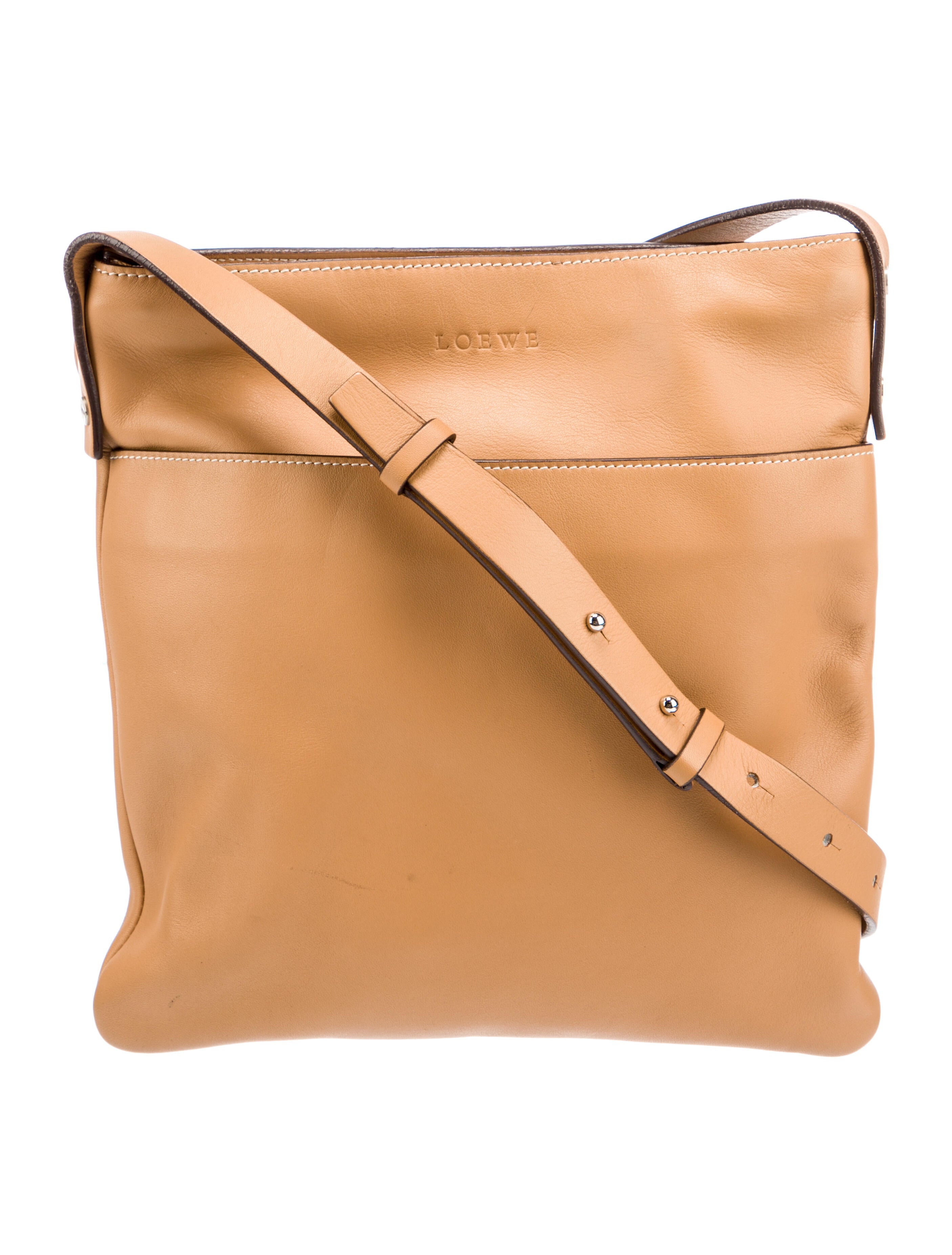 Loewe Vintage Leather Crossbody Bag Brown Crossbody Bags, Handbags