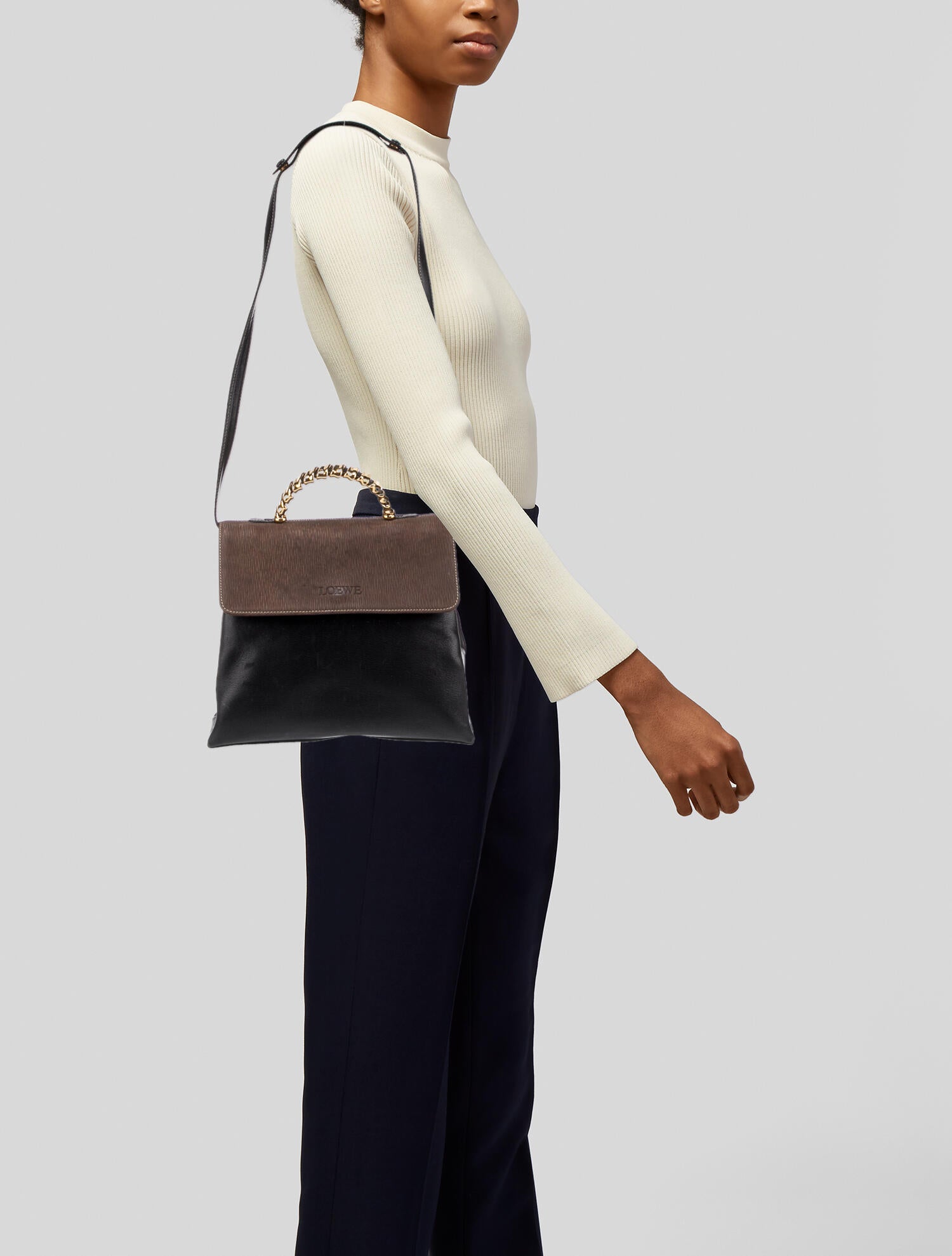 Loewe Vintage Velazquez Shoulder Bag - Black Handle Bags, Handbags