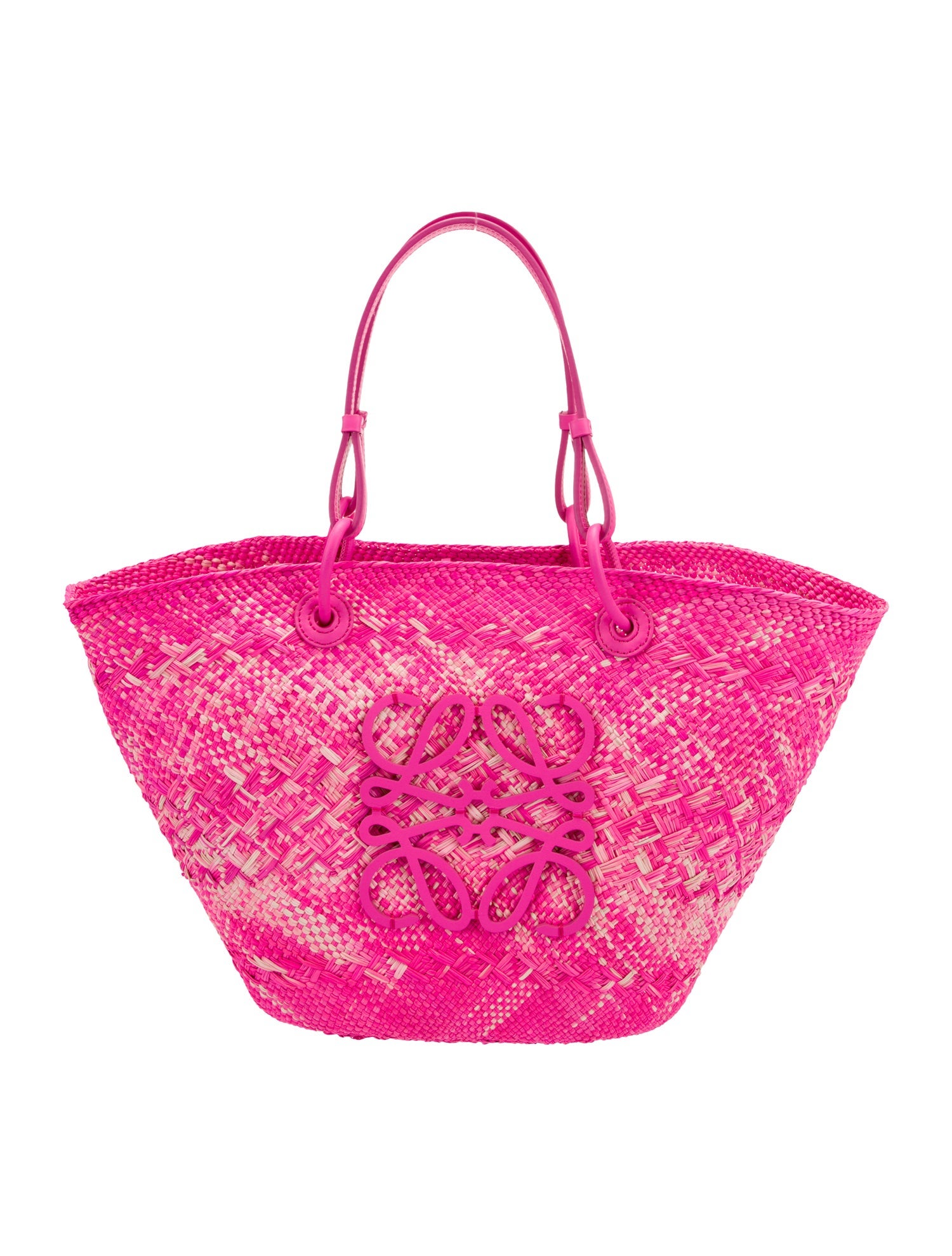 Loewe 2023 Paula's Ibiza Anagram Basket Bag - Pink Bucket