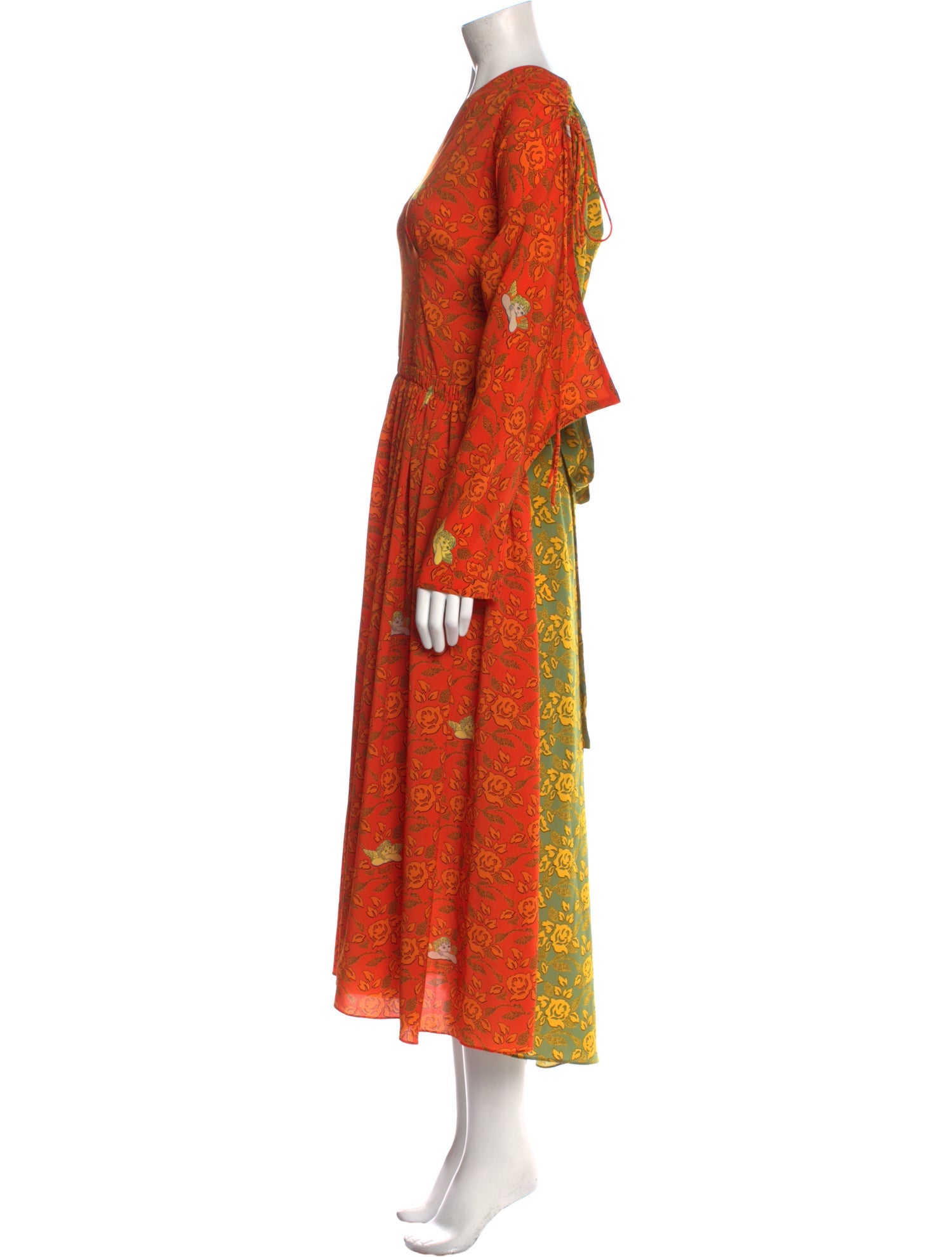 loewe orange dress Dress in silk Orange