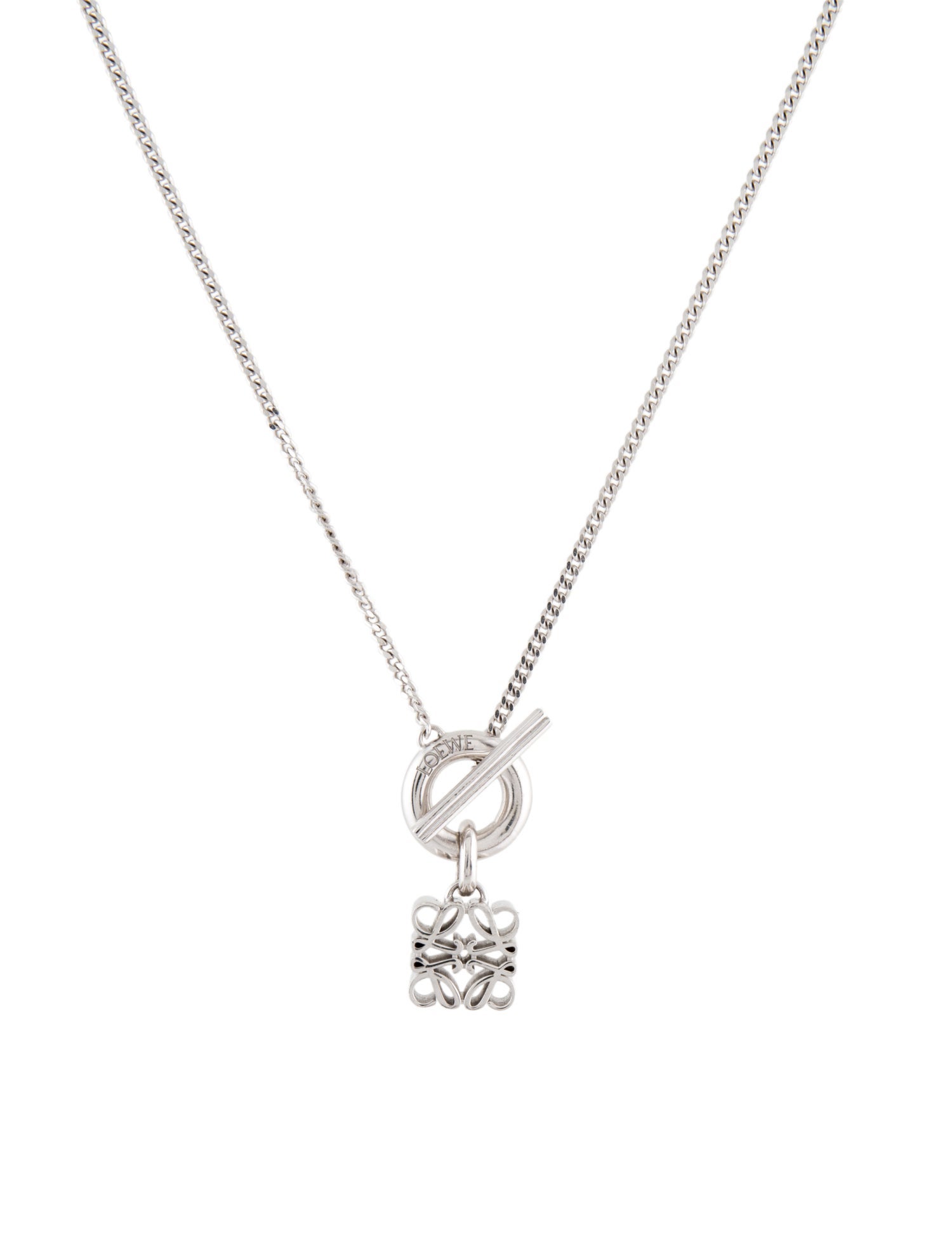 Loewe Anagram Pendant NEcklace - Sterling Silver Pendant