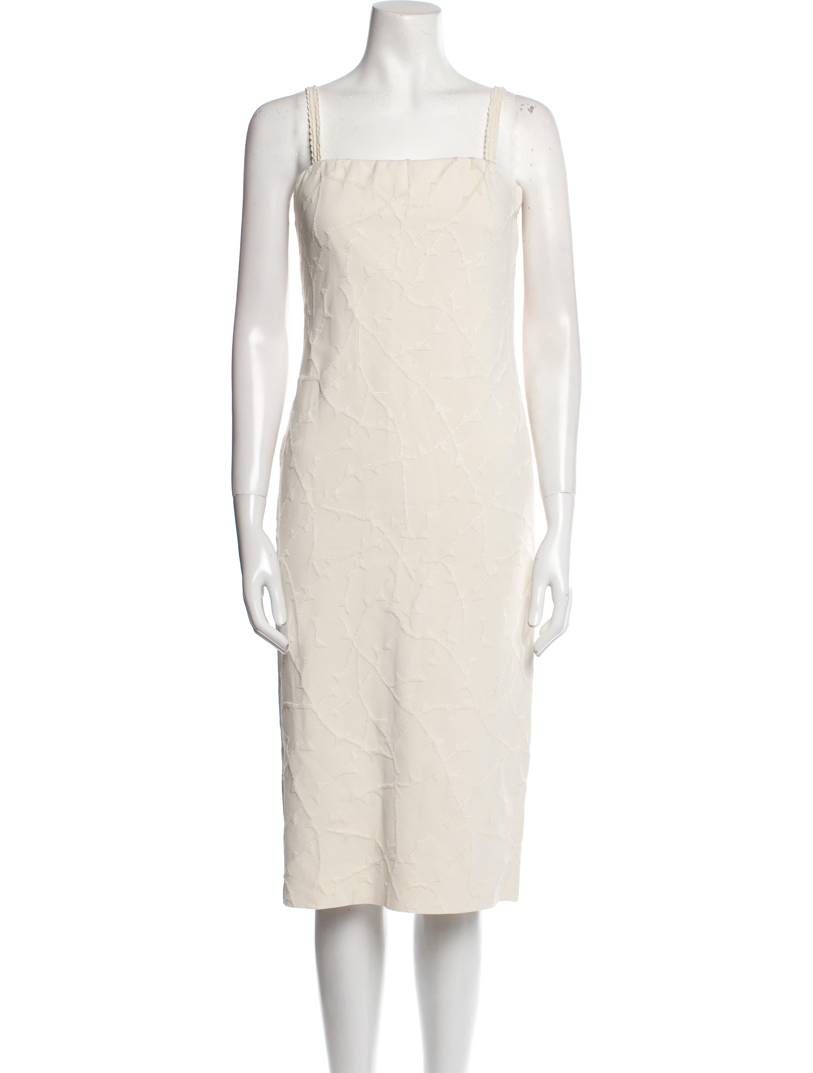 Loewe Square Neckline Midi Length Dress
