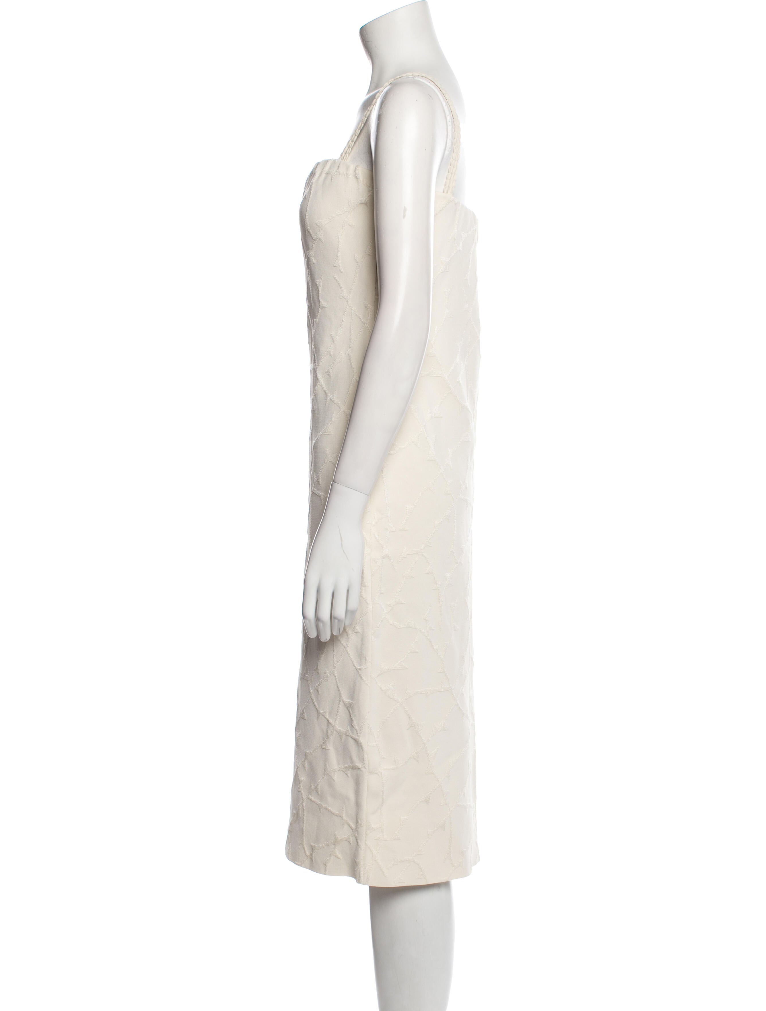Loewe Square Neckline Midi Length Dress