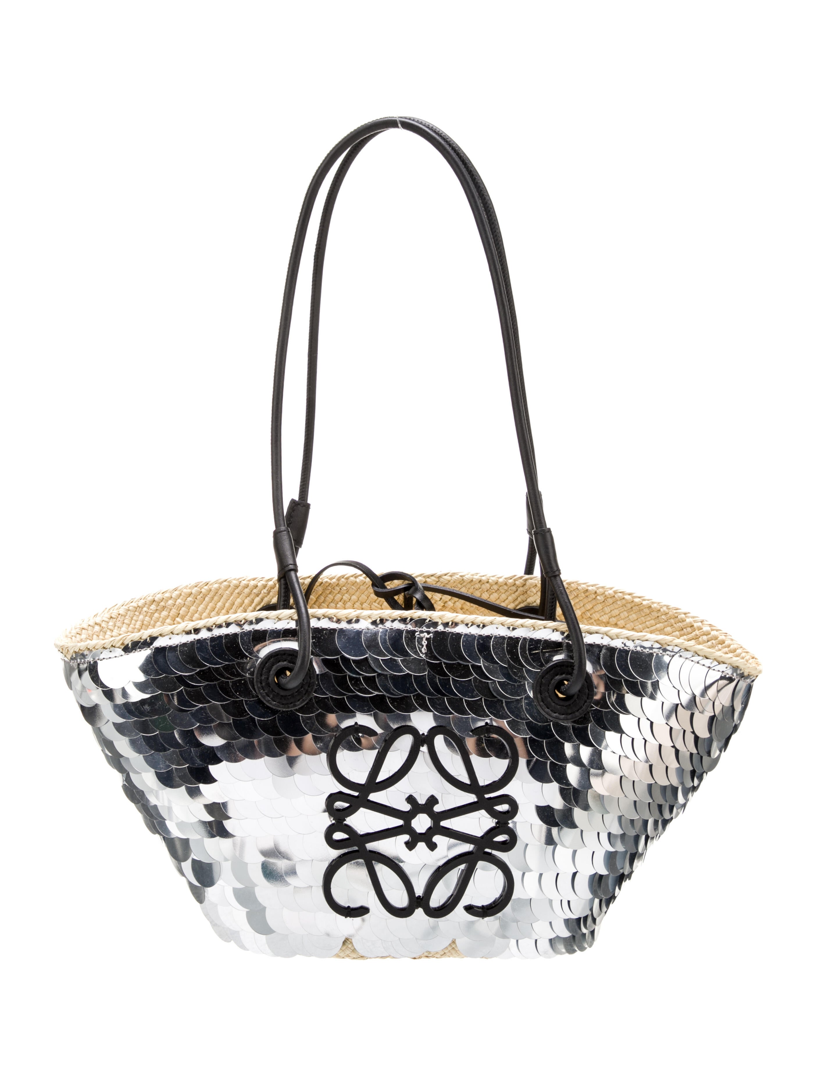 Loewe Paula's Ibiza 2023 Small Sequin Anagram Basket Bag
