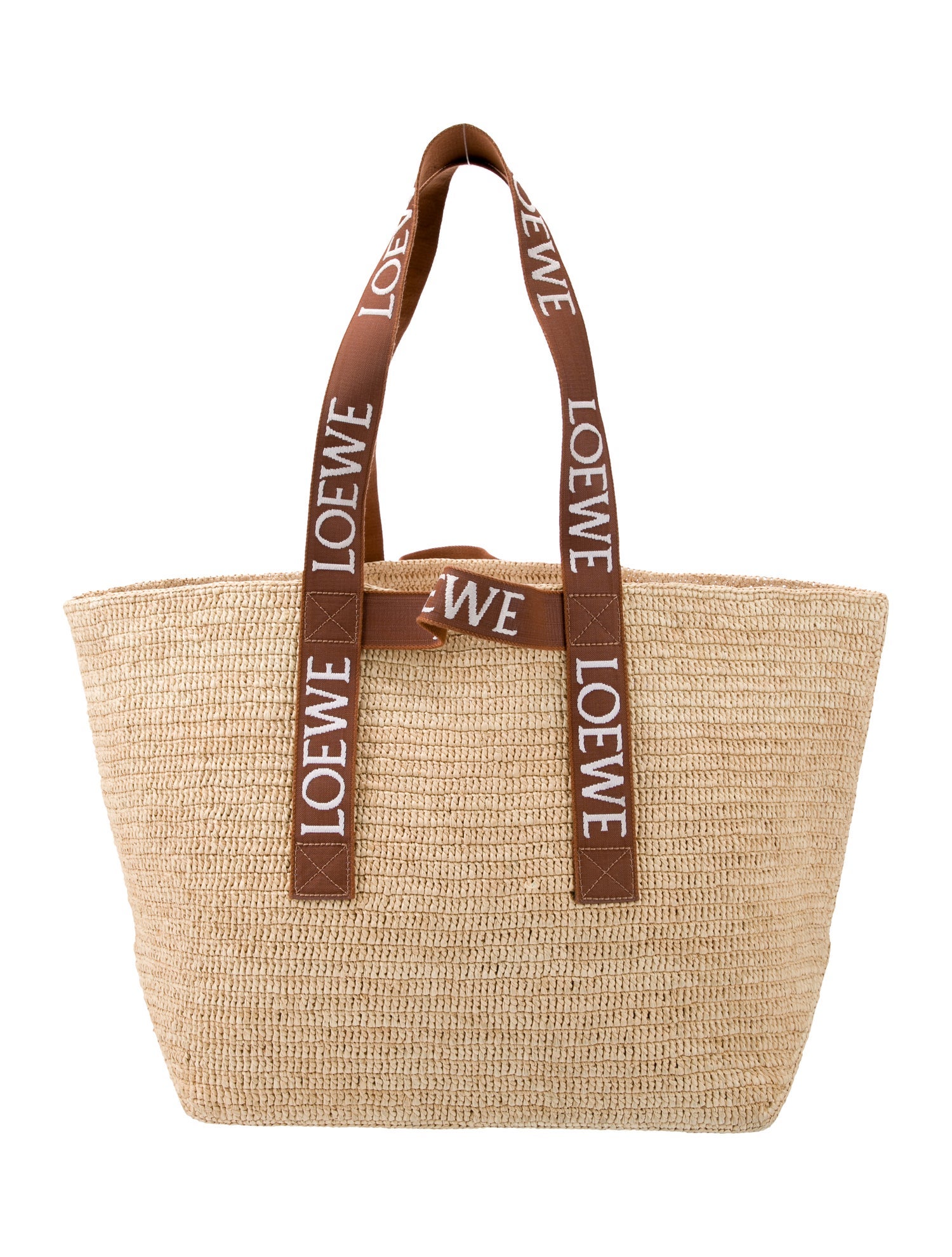 Loewe Raffia Fold Shopper Tote
