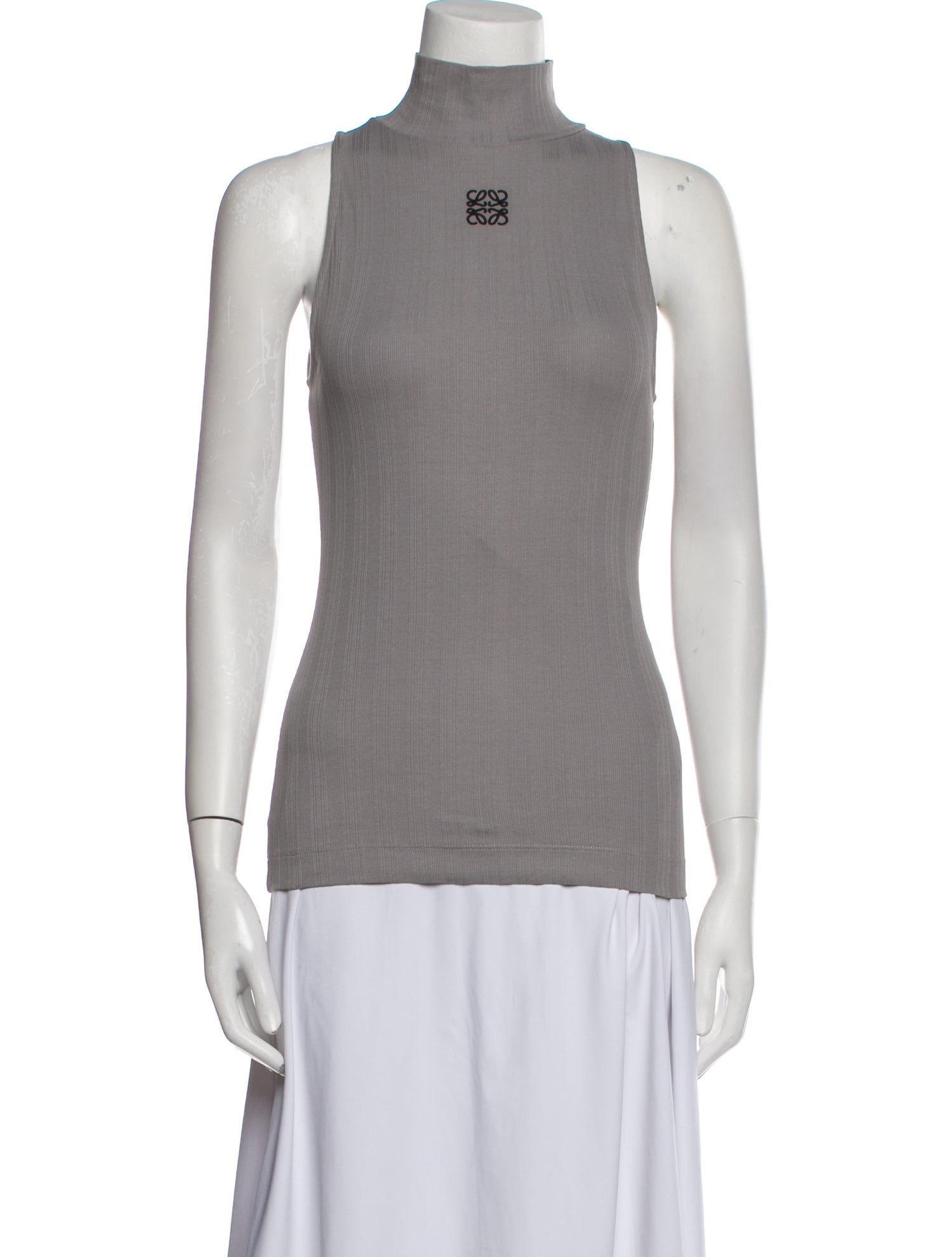 Tシャツ・カットソー LOEWE Grey Silk Tank Top Loewe Grey silk tank top with Anagram logo | TheDoubleF
