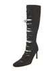Loewe Canvas Distressed Accents Lace-Up Boots