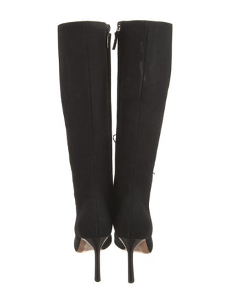 Loewe Canvas Distressed Accents Lace-Up Boots