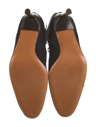 Loewe Canvas Distressed Accents Lace-Up Boots