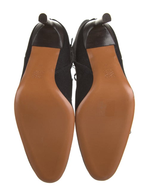 Loewe Canvas Distressed Accents Lace-Up Boots