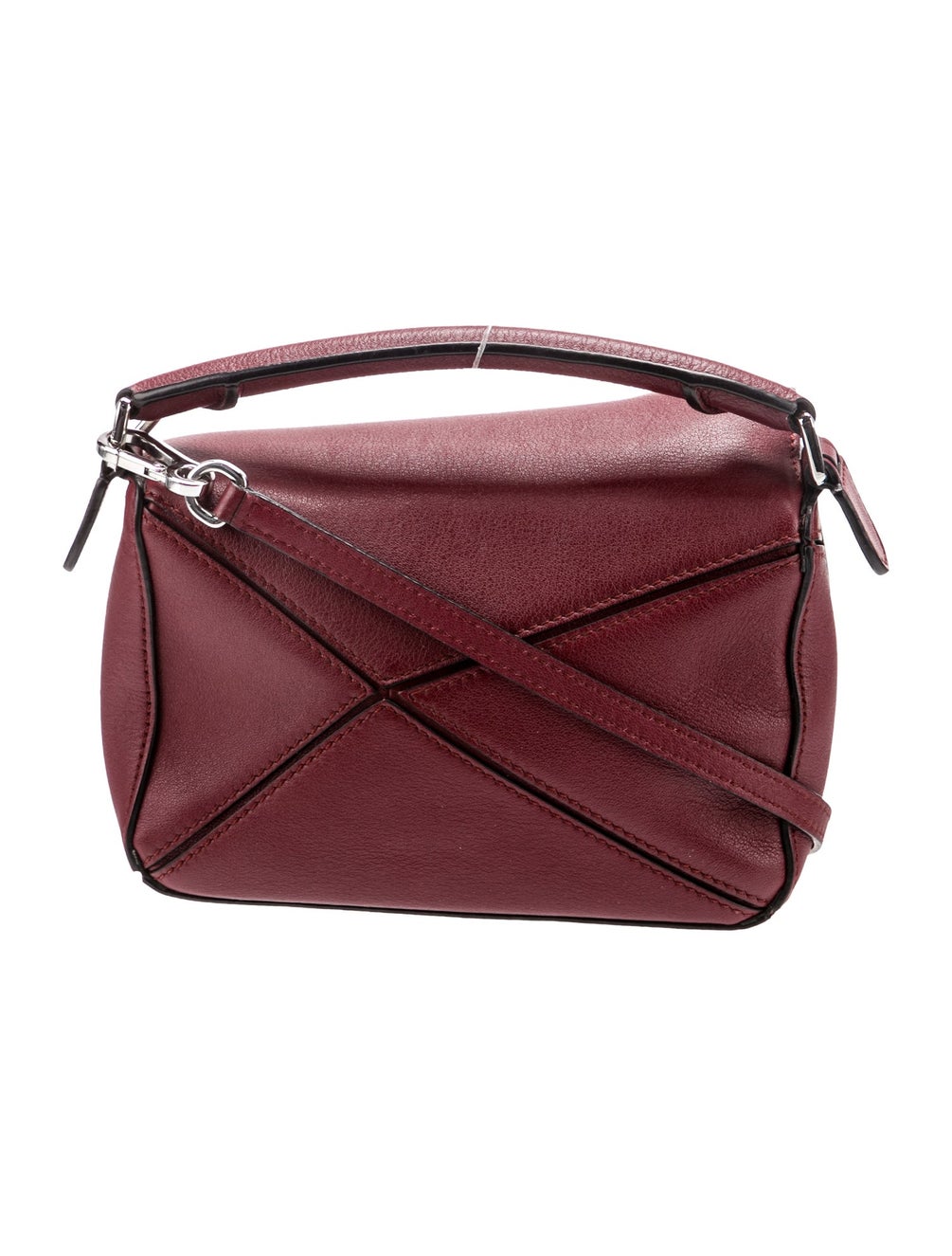 Loewe Leather Puzzle Burgundy Crossbody Bags, Handbags LOW69694