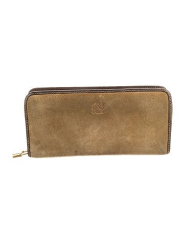 Loewe Wallets Vintage Suede Continental Wallet