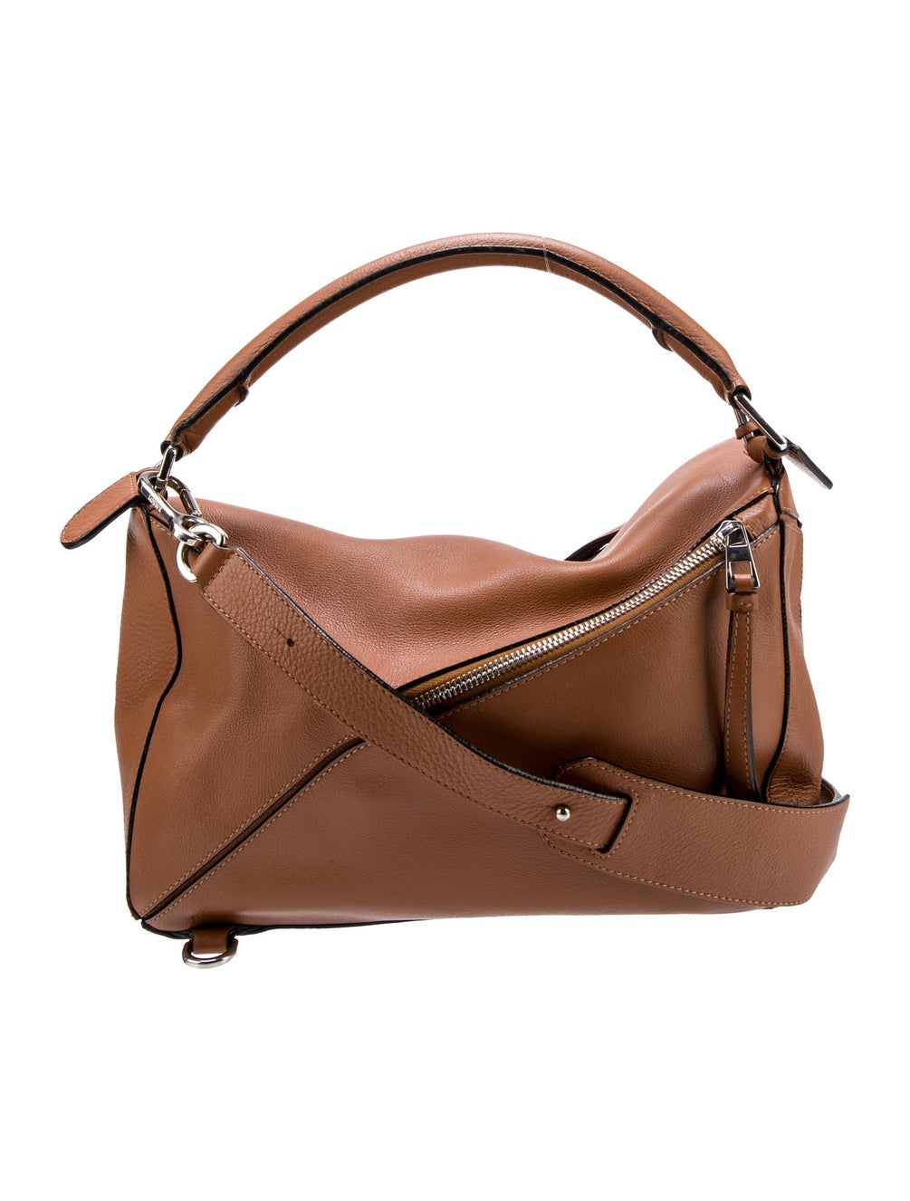 Loewe Leather Puzzle Brown Handle Bags, Handbags LOW70064 The